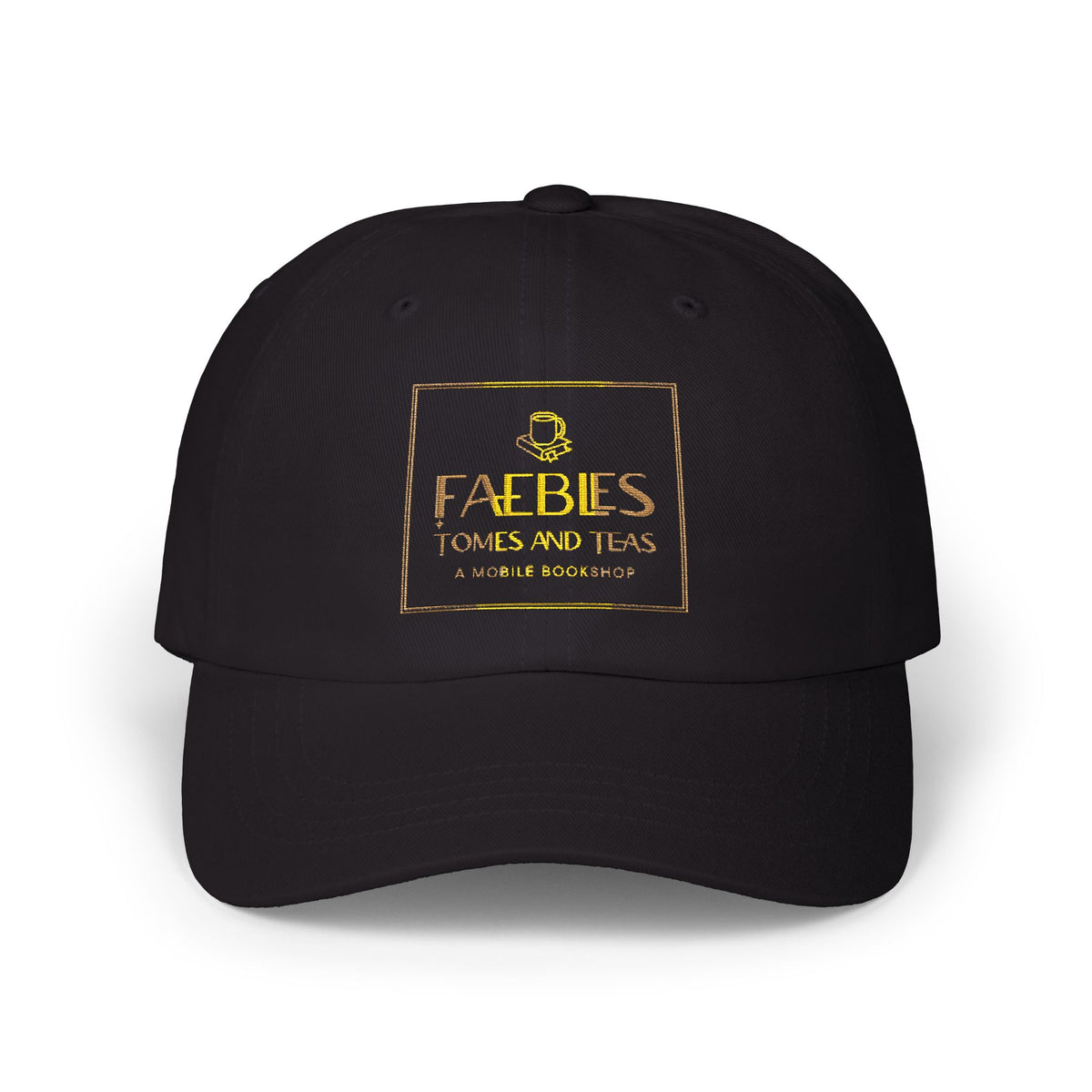 Faebles Tomes and Teas Embroidered Bookshop Cap