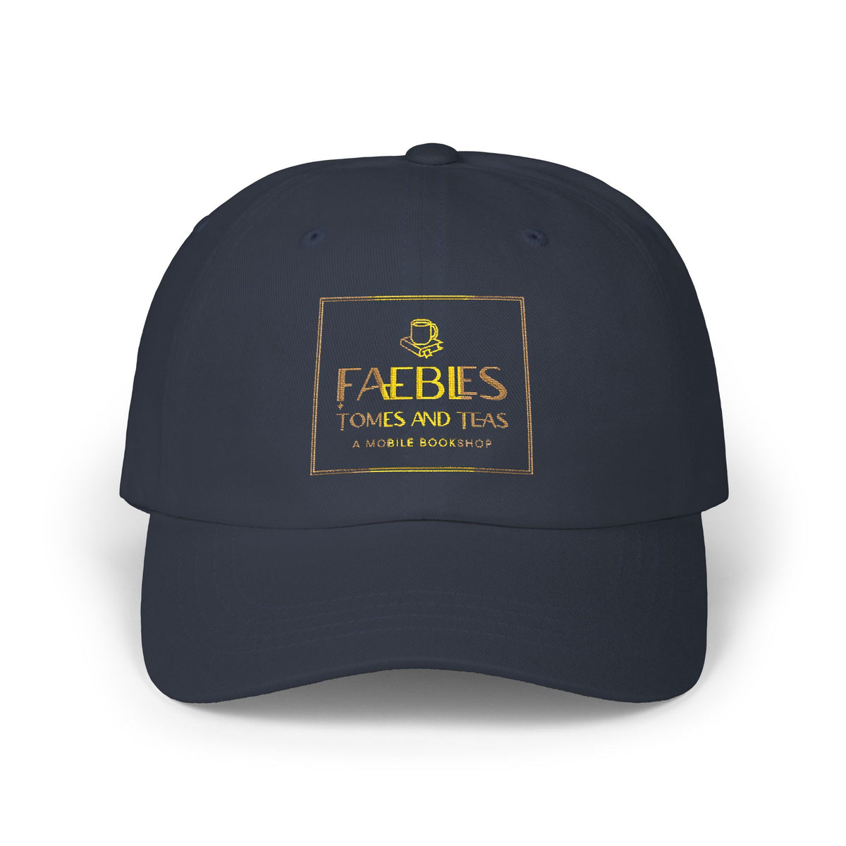 Faebles Tomes and Teas Embroidered Bookshop Cap
