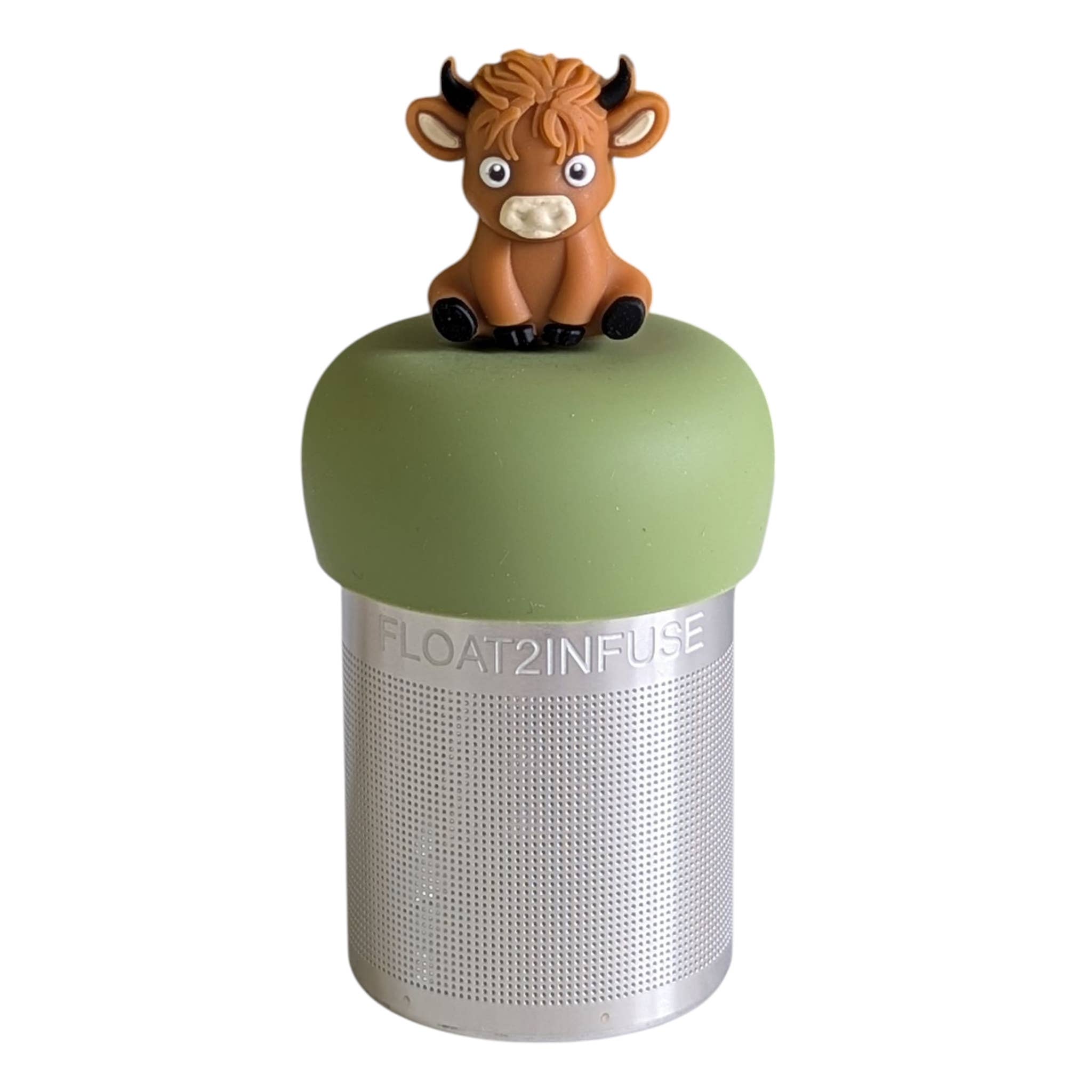 Baby Highland Cow | Floating Tea Infuser | Green Base