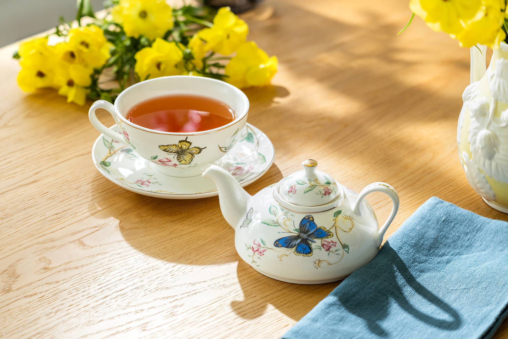 Butterfly Meadow Fine Porcelain Tea For One Set
