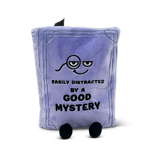 Easily Distracted by a Good Mystery book plush