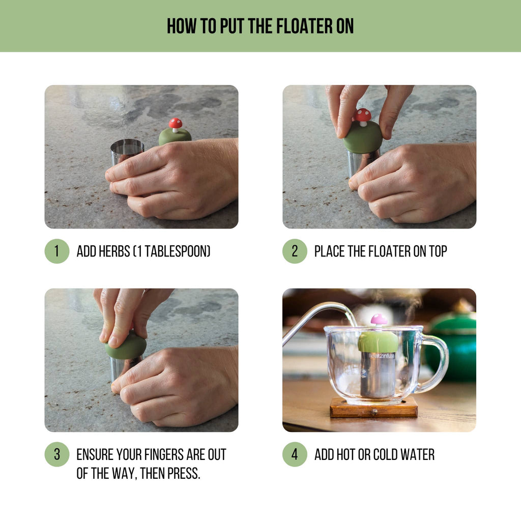 Crazy Cat Lady | Floating Tea Infuser | Green Base | White