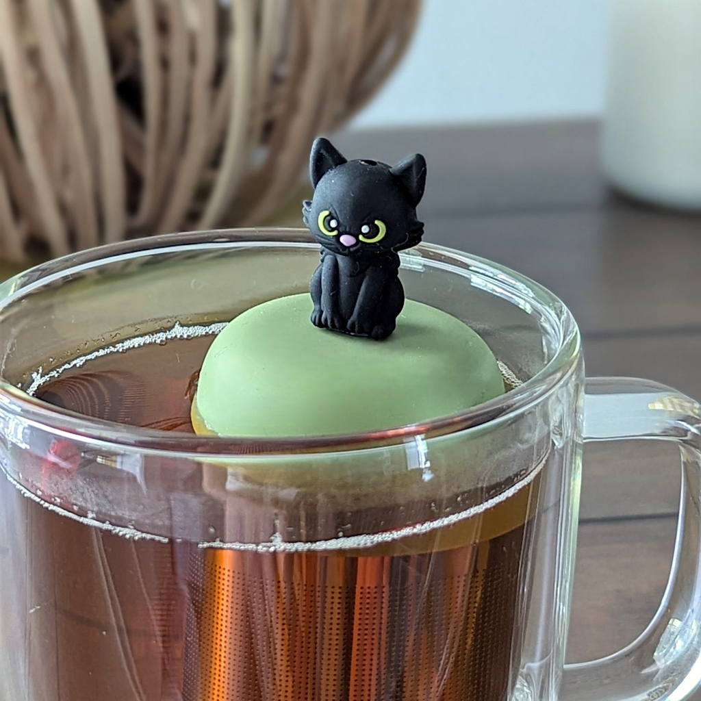 Halloween Cat | Floating Tea Infuser | Green Base | Black