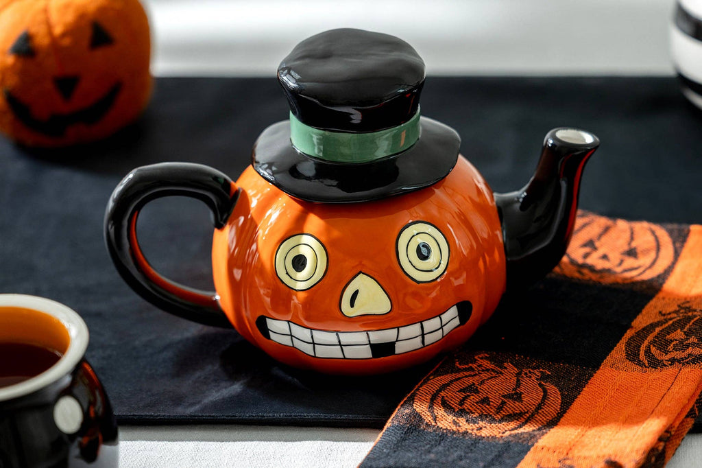 Halloween Jack O' Lantern Pumpkin 38oz Teapot
