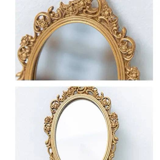 French Vintage Hand-Held Mirror