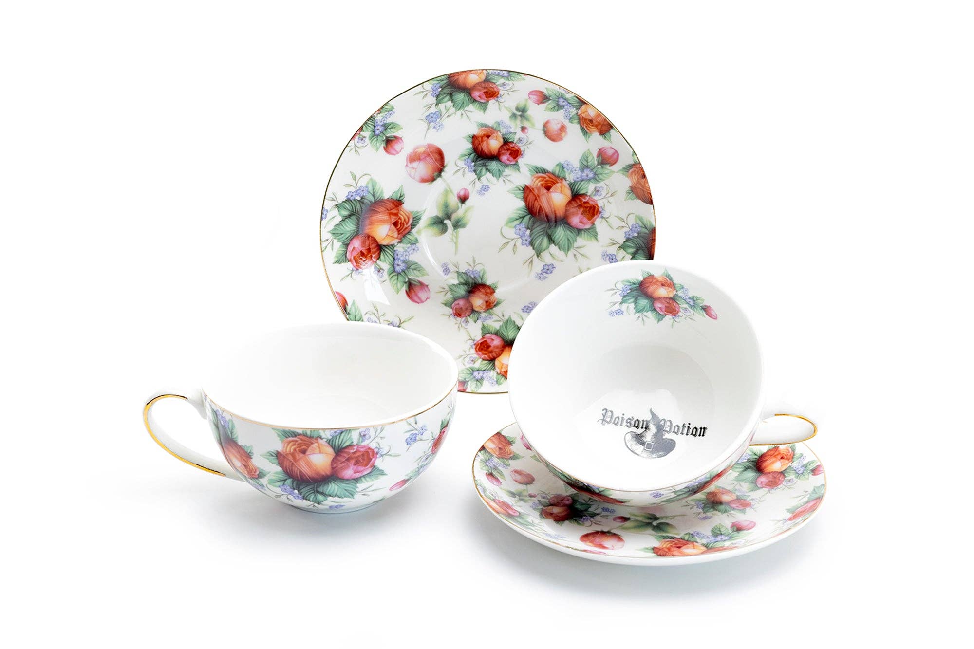 Poison Potion Floral 8oz Tea Cup and Saucer