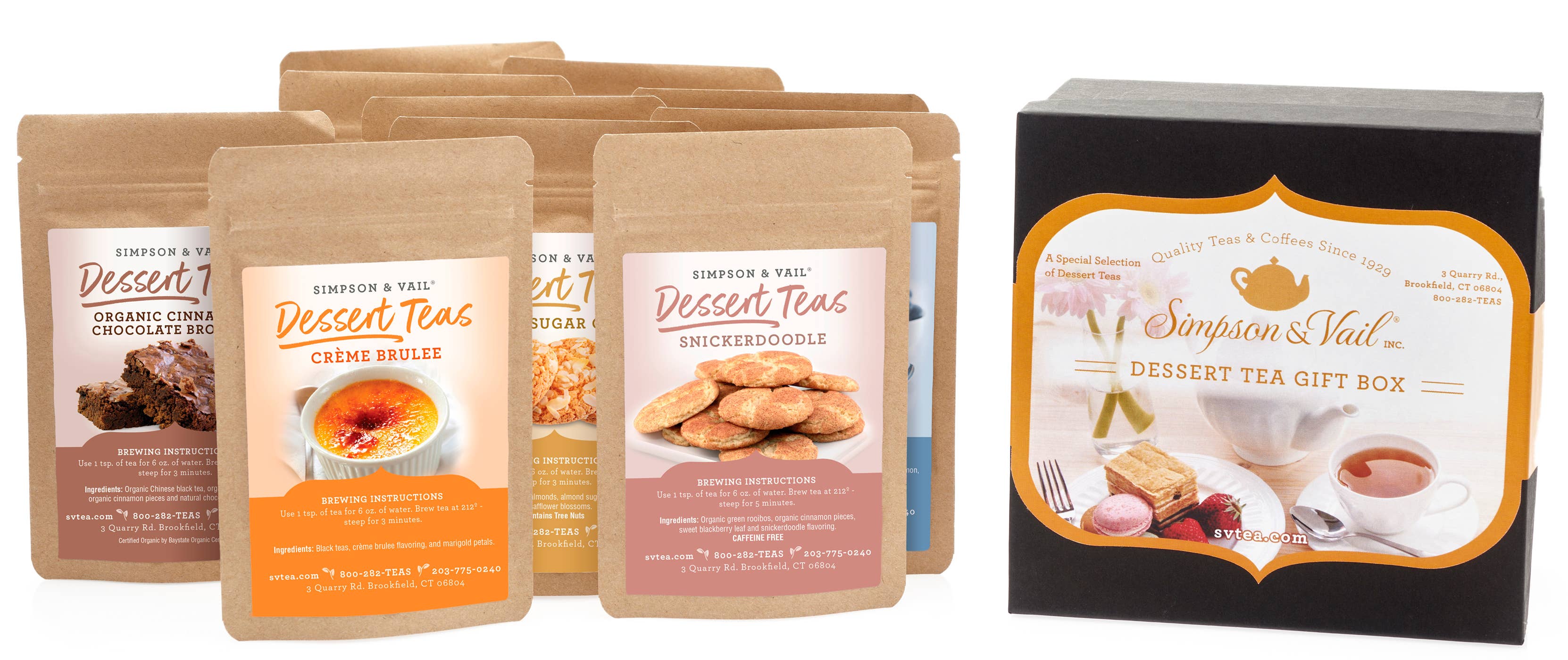 Dessert Tea Sampler Gift Box - 10 Packages