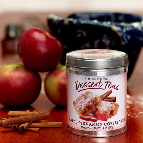 Apple Cinnamon Coffeecake Black Dessert Tea - 4 Ounce Tin