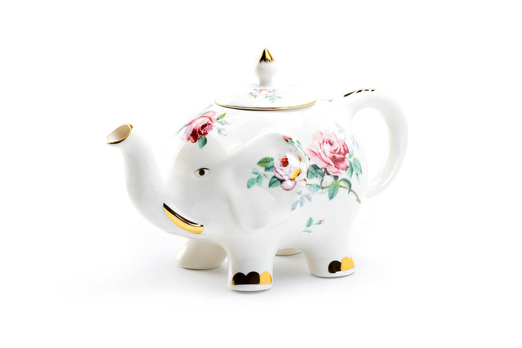 Rose Elephant 32oz Fine Porcelain Teapot