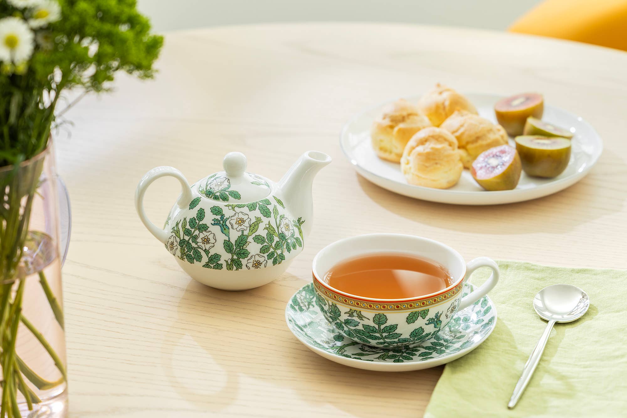 Gardenia Charm Fine Porcelain Tea For One Set