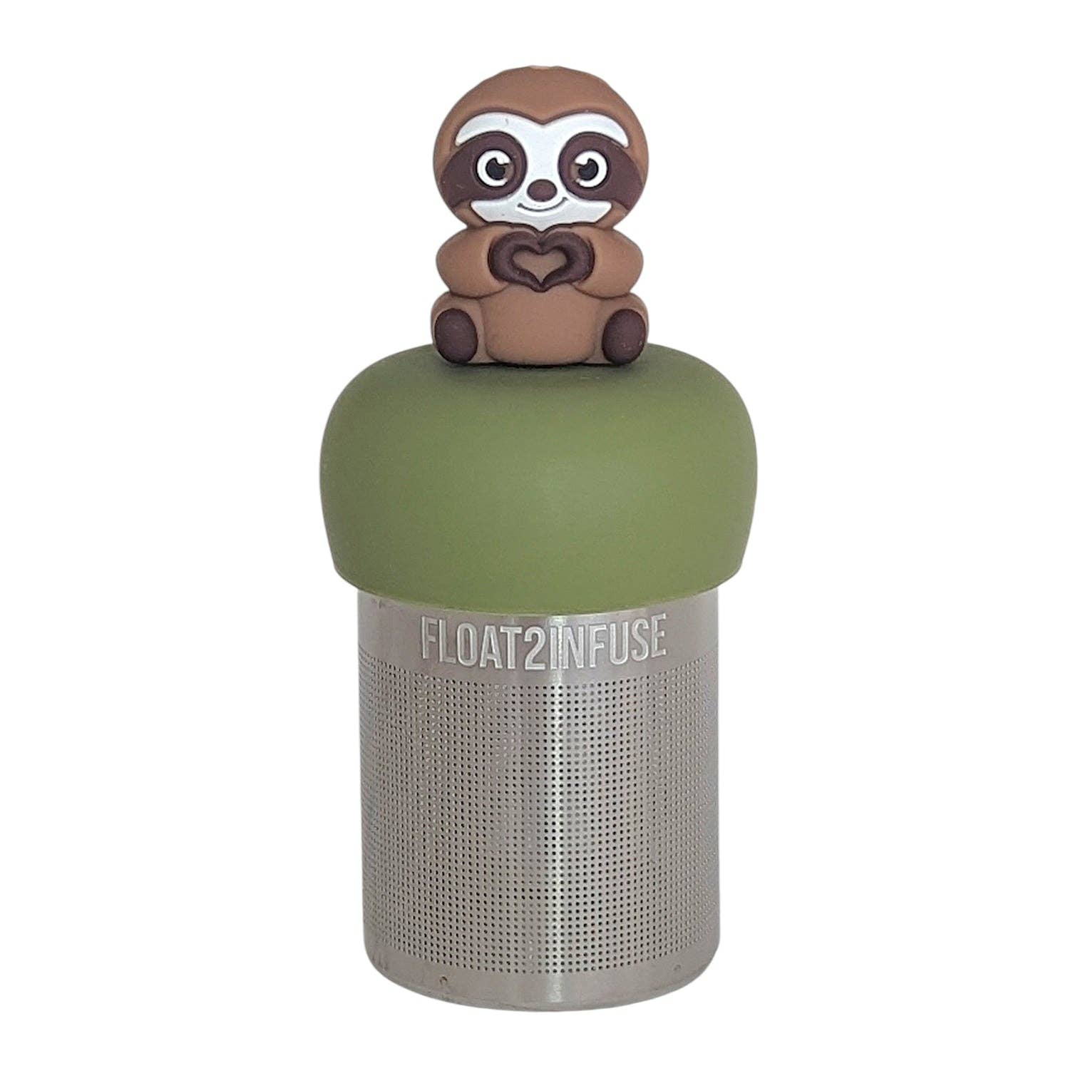 Heart Sloth| Floating Tea Infuser | Green Base | Brown Sloth