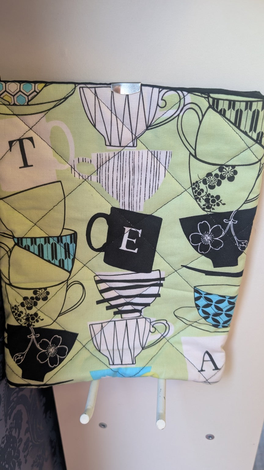 Tea Time quilted book sleeve