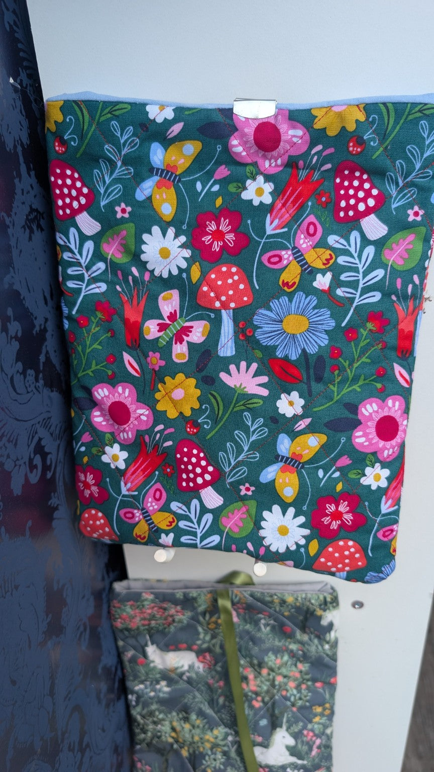 Woodland Whimsy quilted book sleeve